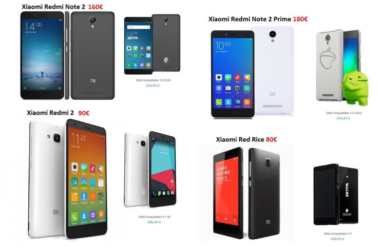 Xiaomi devices are strikingly similar to Zetta