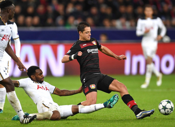 Javier Hernandez before being subbed