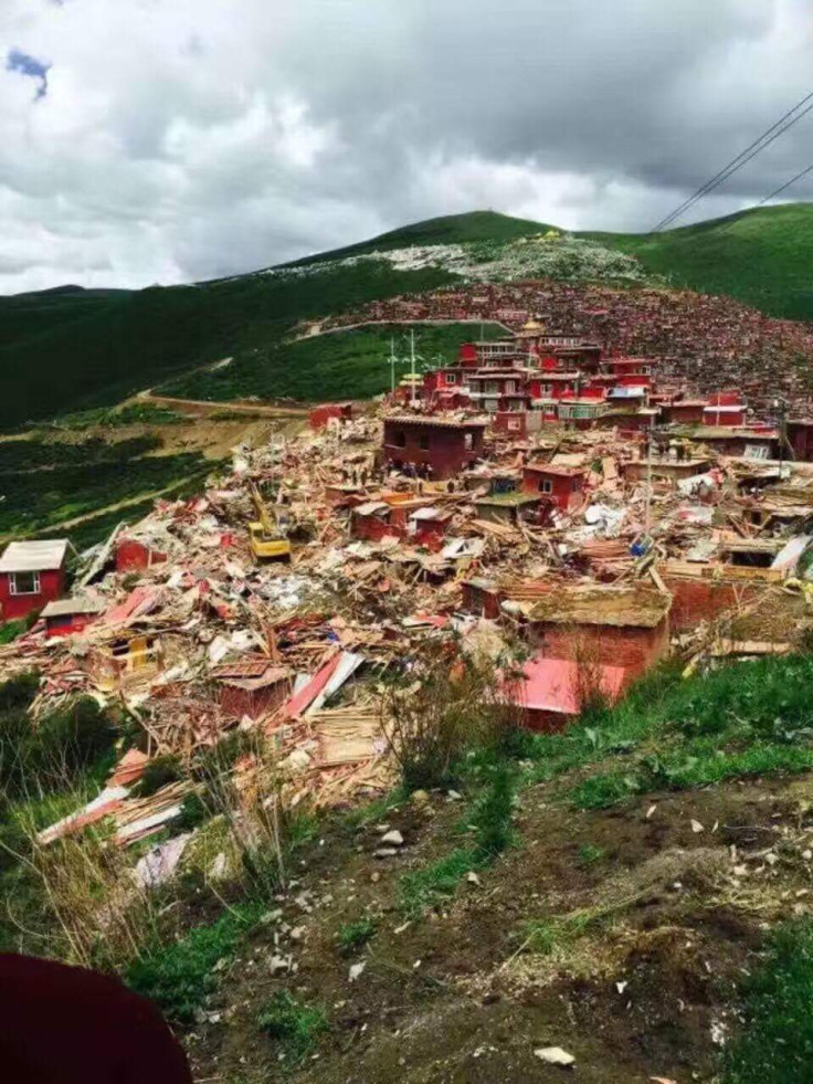 Destruction at Larung Gar