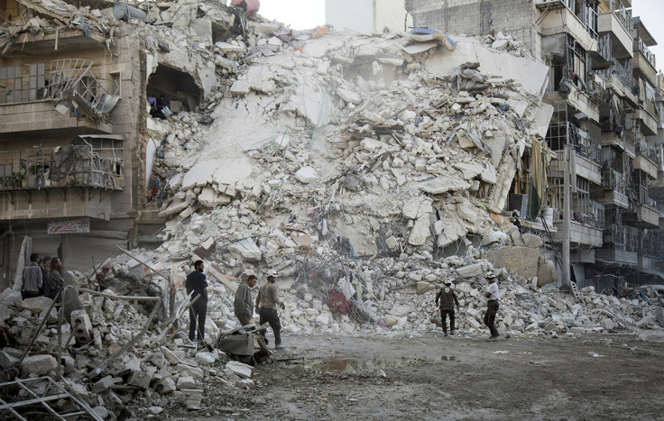 Aleppo air strikes cease fire russia