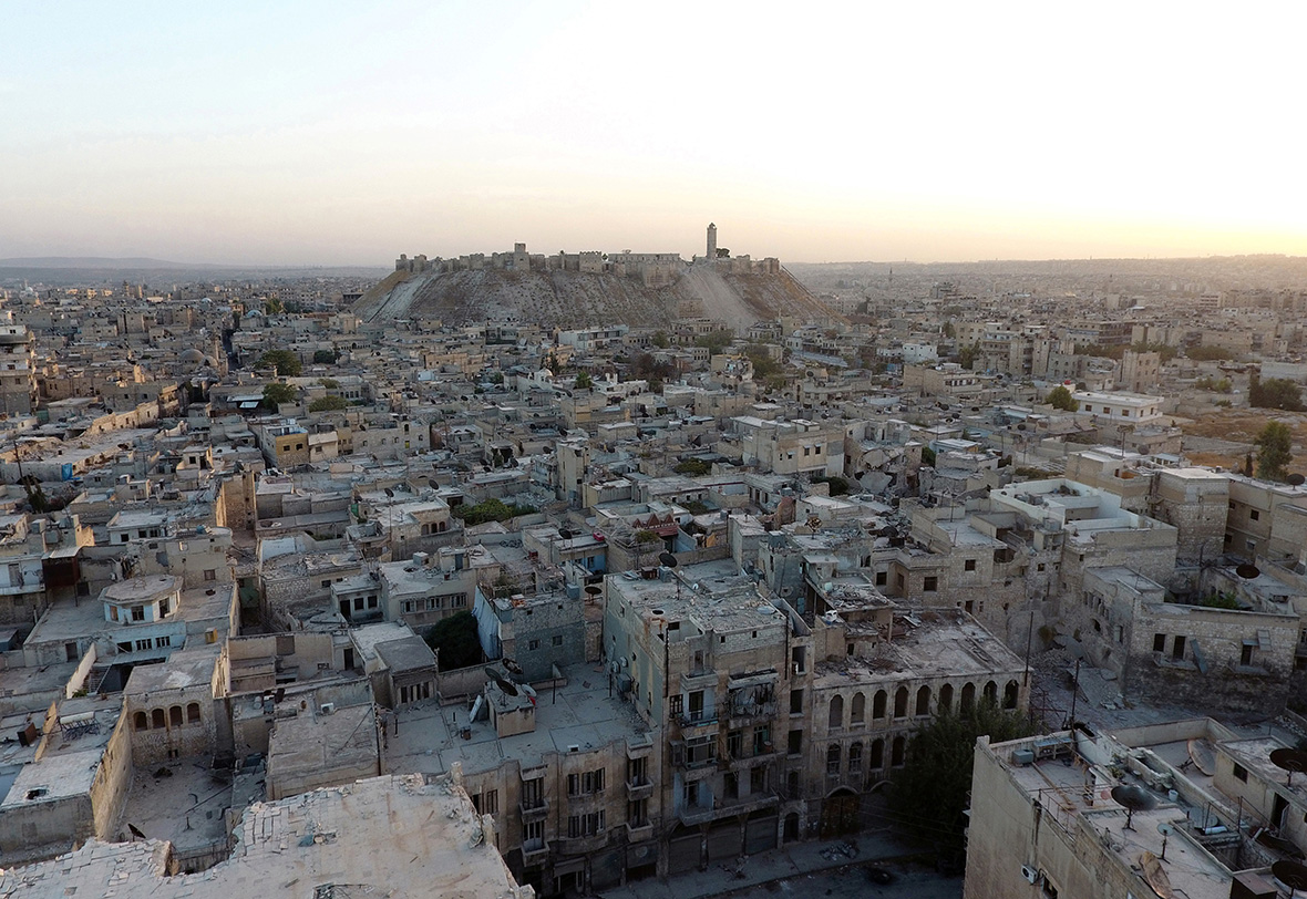 Aleppo air strikes cease fire russia