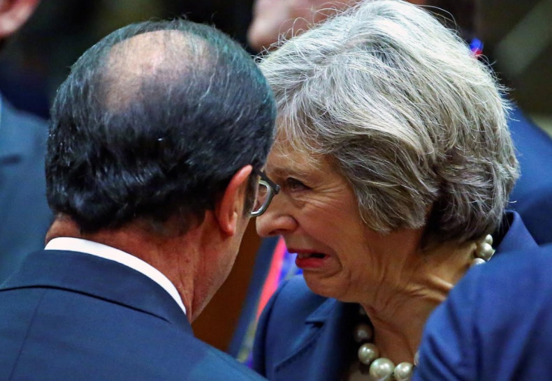 French President Francois Hollande and British Prime Minister Theresa May 