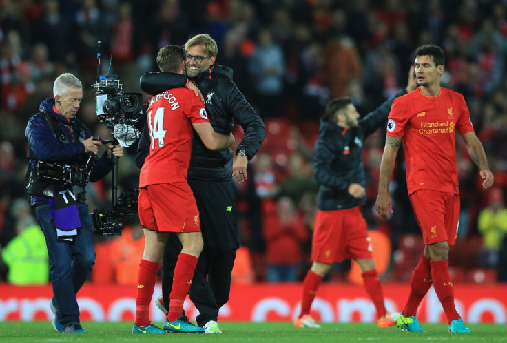 Jurgen Klopp and Jordan Henderson