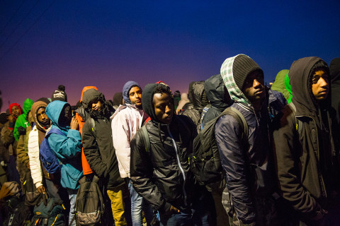 Calais Jungle camp refugees migrants