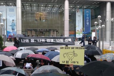 South Korea pro-choice protestors