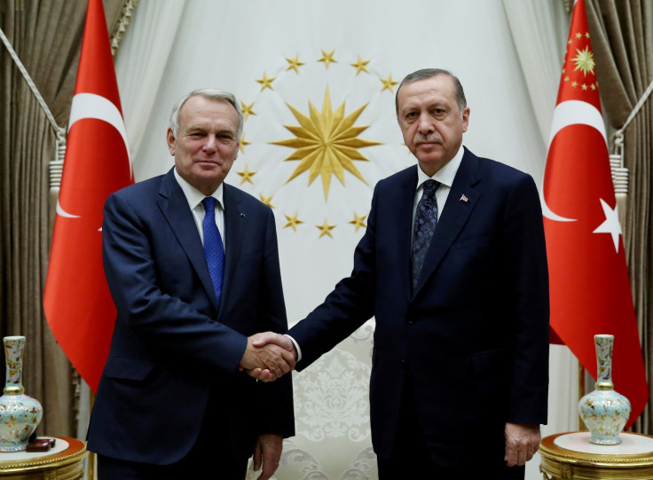 Jean-Marc Ayrault and Tayyip Erdogan 