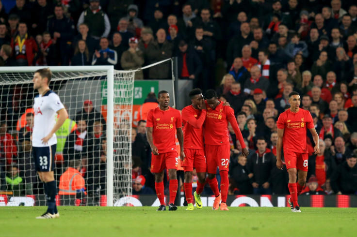 Liverpool players celebrate