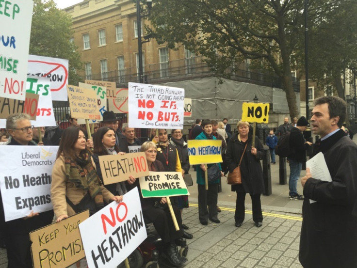 Heathrow protest by Lib Dems Heathrow protest by Lib Dems