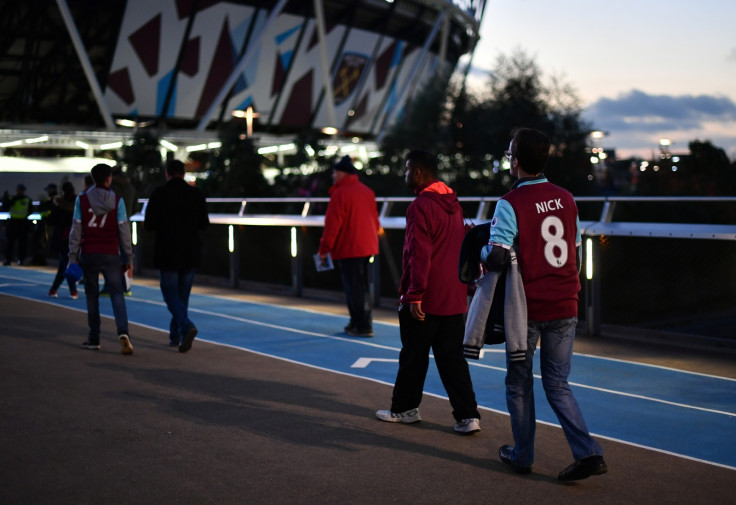 Fans on their way into the ground