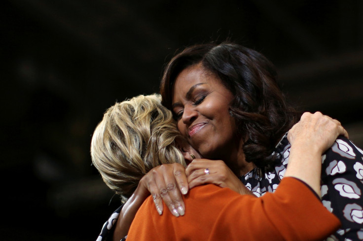 Hillary Clinton and Michelle Obama