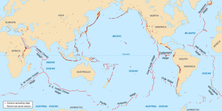 map of volcanoes