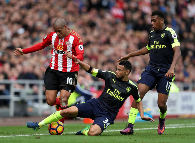 Francis Coquelin wins the ball Francis Coquelin wins the ball