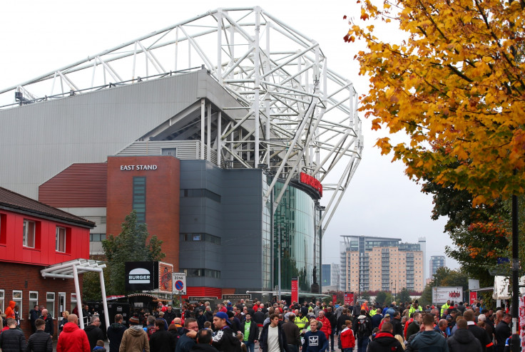 The scene outside Old Trafford