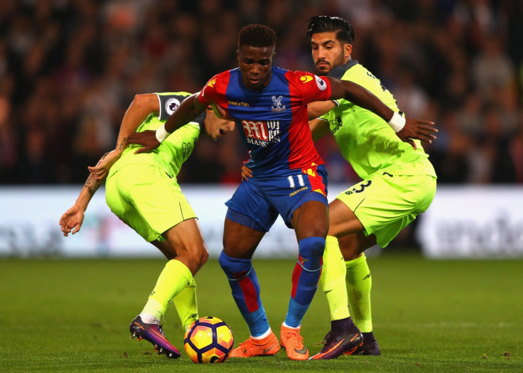 Wilfried Zaha turns on the ball