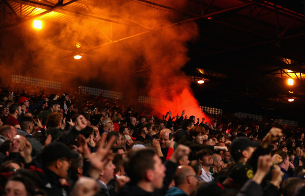 Fans inside Selhurst Park Fans inside Selhurst Park