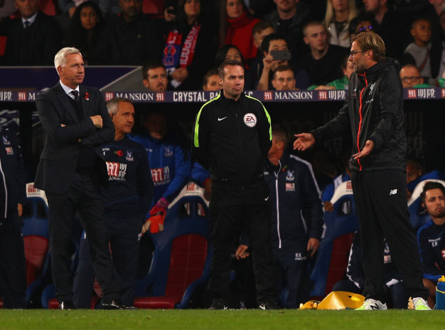 Jurgen Klopp and Alan Pardew Jurgen Klopp and Alan Pardew