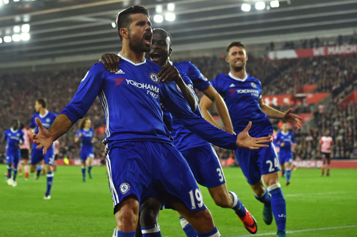 Diego Costa celebrates