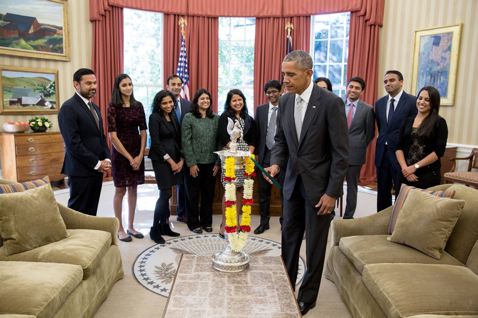 Barack Obama and Justin Trudeau celebrate Diwali and greet Indian