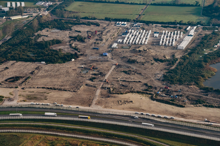 Calais Jungle camp migrants refugees aerial