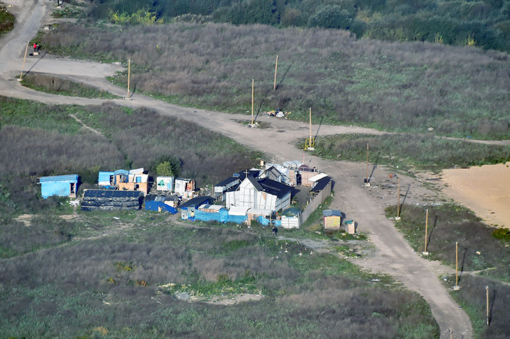 Calais Jungle camp migrants refugees aerial