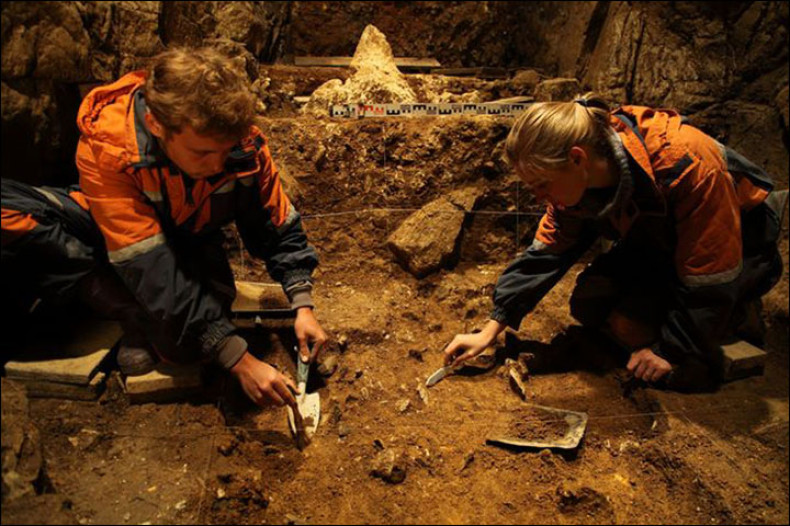 Denisova cave excavation