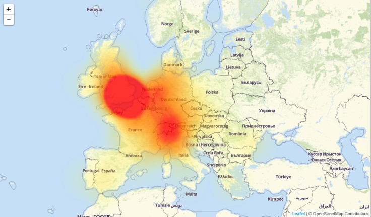 Yahoo Mail outage heat map