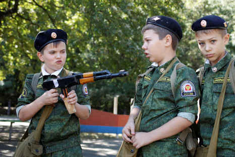 Russia children army cadets school