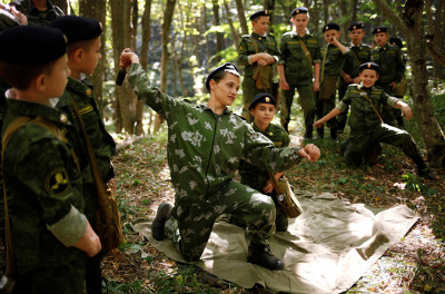 Russia children army cadets school