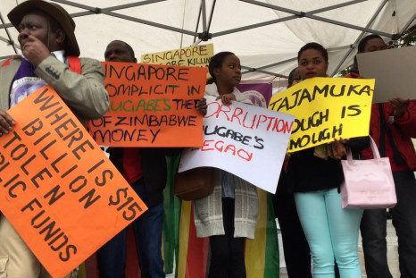 Zimbabwean diaspora protest in London