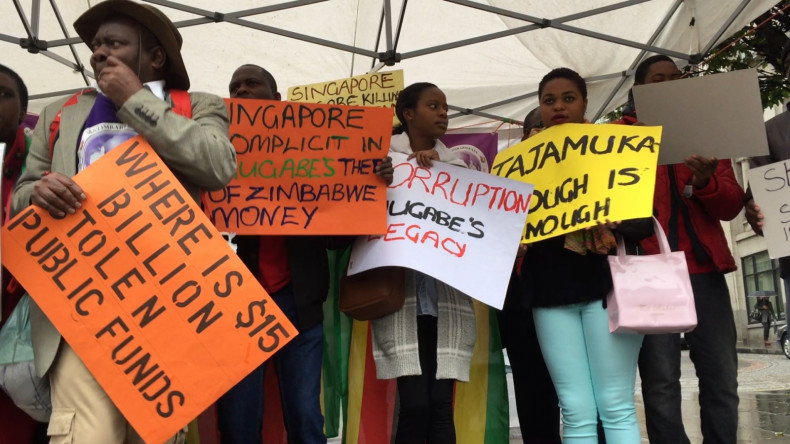 Zimbabwean diaspora protest in London
