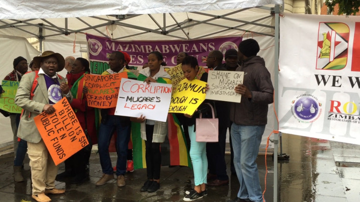 Zimbabwean diaspora protest in London