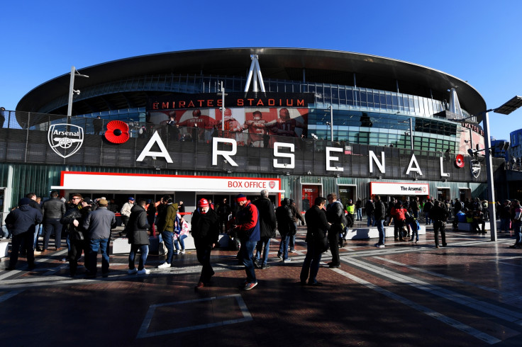 The scene outside the Emirates Stadium