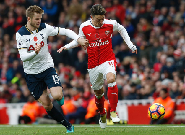 Mesut Ozil on the ball for Arsenal Mesut Ozil on the ball for Arsenal