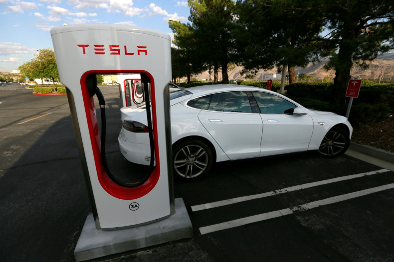 Tesla Model S at Supercharger