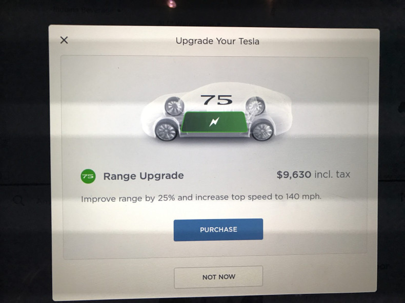 Tesla Model S range upgrade