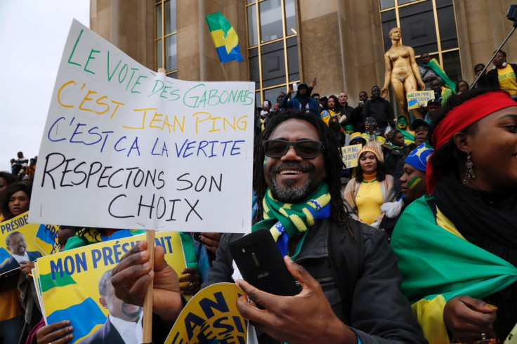 Supporters of Gabonese opposition leader Jean Ping
