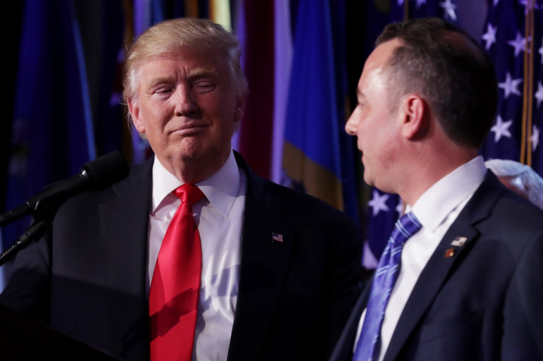 Republican president-elect Donald Trump and Reince Priebus