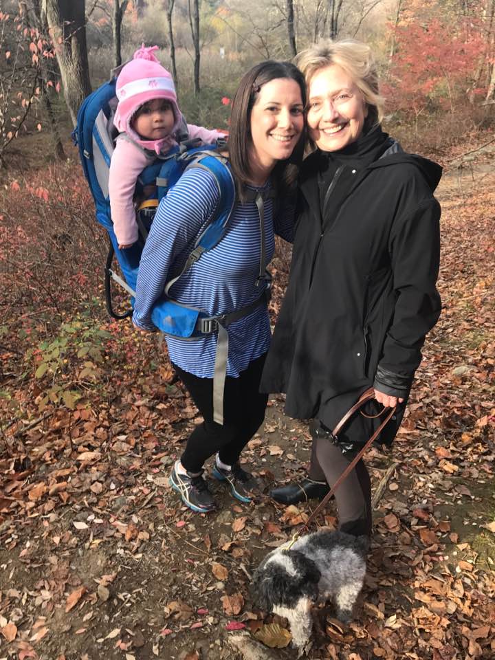 Clinton spotted hiking