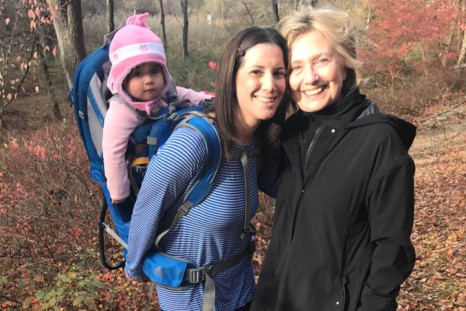 Clinton spotted hiking