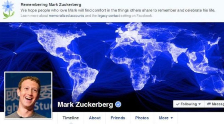 Mark Zuckerberg dead on facebook