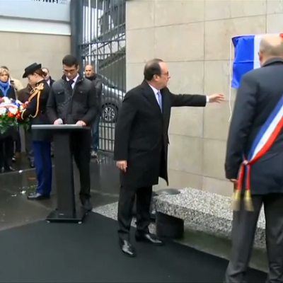 Paris attacks anniversary: Hollande unveils commemorative plaque at Stade de France