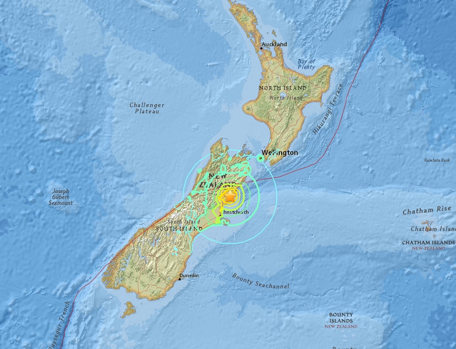 Earthquake with Risk Tsunami Hit New Zealand