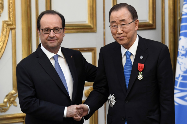 Hollande, Ban Ki-Moon