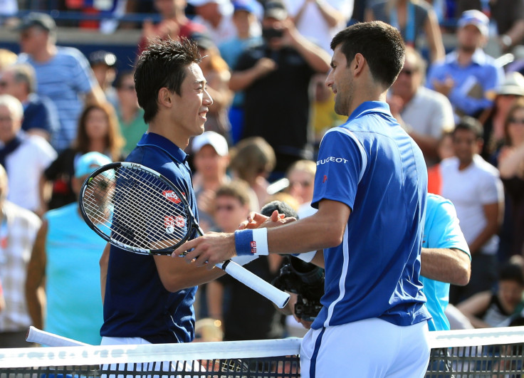 Kei Nishikori and Novak Djokovic