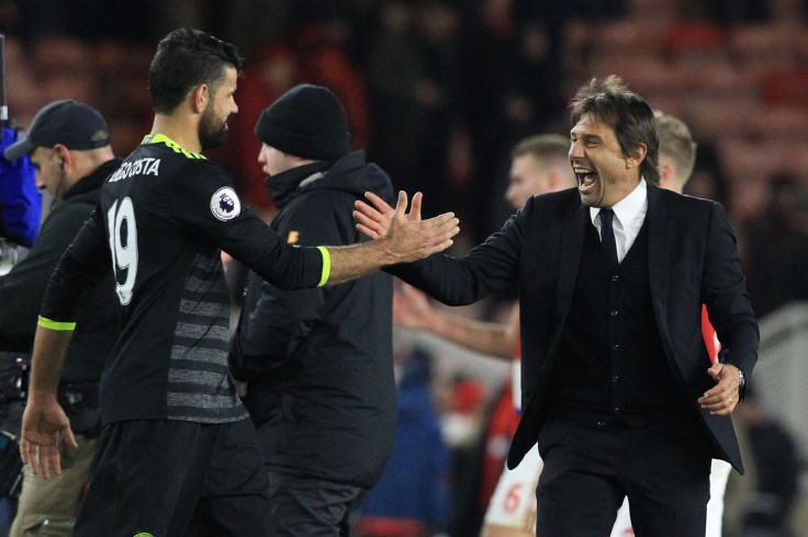 Diego Costa and Antonio Conte