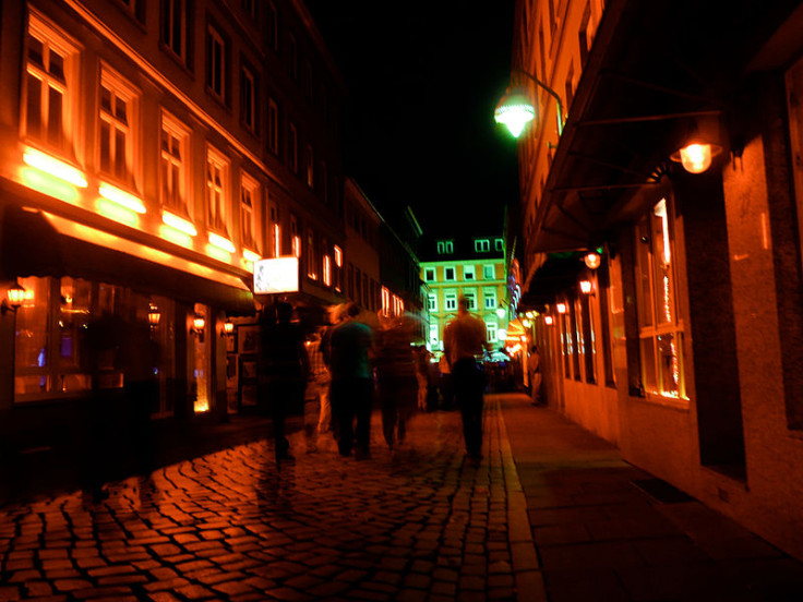 Night scene in Hamburg St. Pauli 