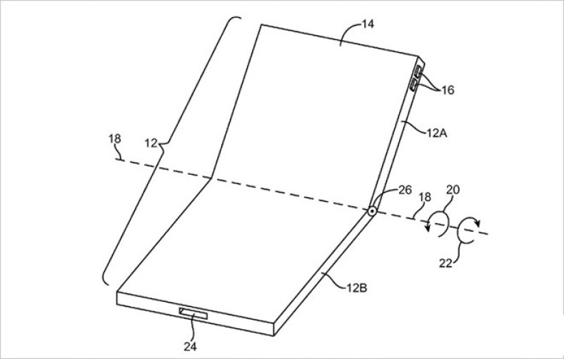 Apple folding screen patent