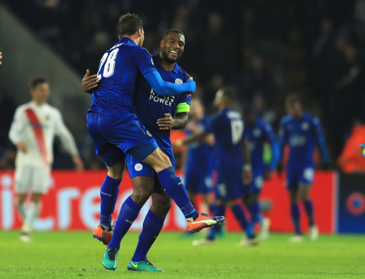 Jamie Vardy and Wes Morgan