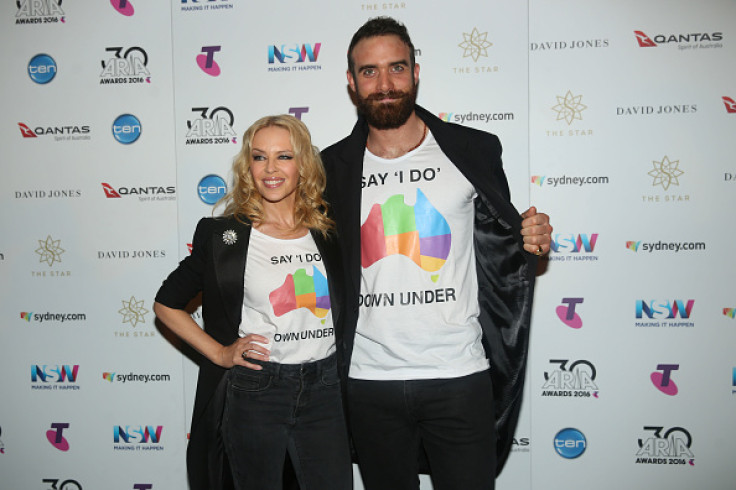 Kylie Minogue and Joshua Sasse