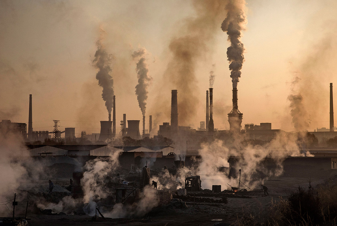 Загрязнение атмосферы Китай фабрики